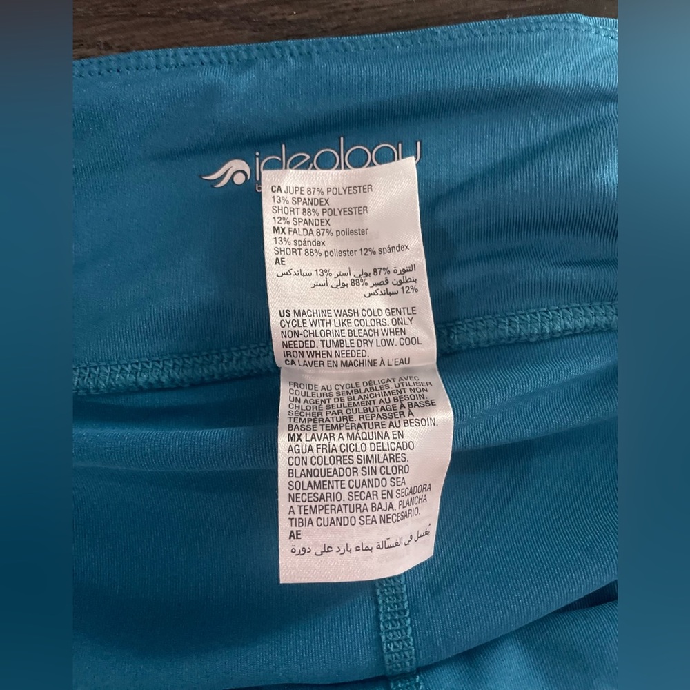 NWT Ideology Believe In Movement Teal Tiered Skort - Picture 8 of 9